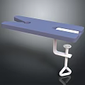Blue Tabletop Stand With White Clip On Bracket For Daily Home Use 3d model