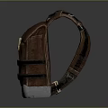 Stylish Brown Backpack Featuring Canvas Fabric Metal Buckle Gray Base And Adjustable Straps