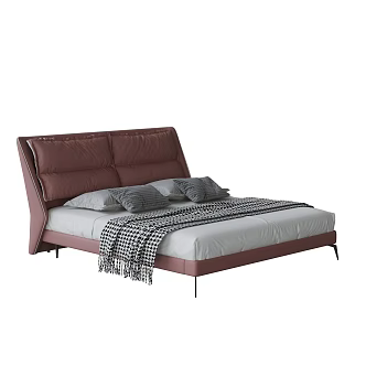 Modern Double Bed 3d model