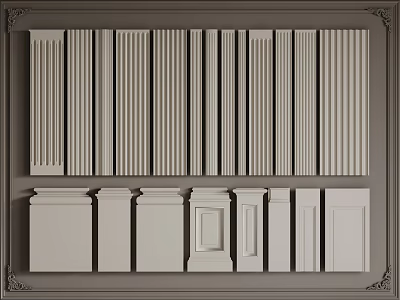 Roman Columns Various Classical Shafts And Capitals For Architectural Decorative Elements 3d model