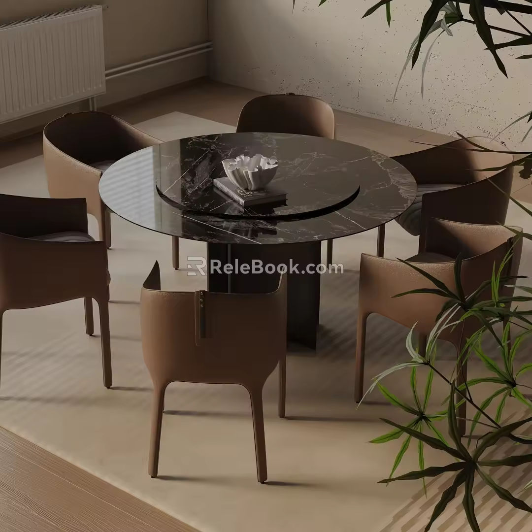 Modern table combination 3d model