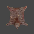 Mythical Winged Game and Movie Character With Brown Body Fierce Expression Dark Striped Background