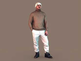 modern man 3d model