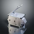 Silver Metal Case With Open Lid Secure Latches And Sturdy Base Supports