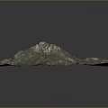 3D Terrain Model Displaying Square Shaped Mountainous Landscape With Detailed Topographic Features 3d model