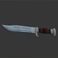 Sharp Metal Dagger With Wooden Handle And Decorative Metal Accents On Dark Surface