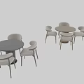 Modern Light Luxury Round Dining Table And Upholstered Chairs Combination For Cozy Home Dining Room