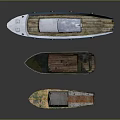 Three Old And New Boats Displaying Diverse Hull Colors And Cabin Designs