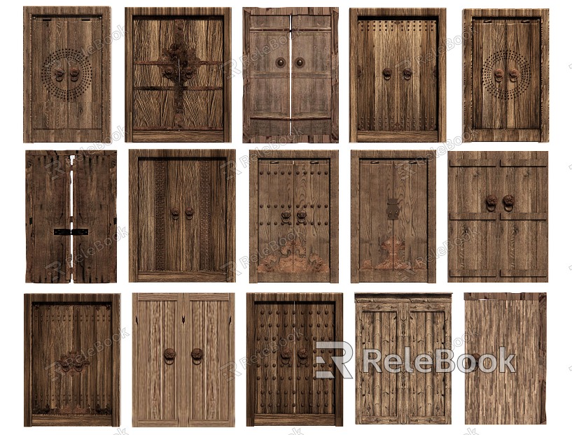 Chinese Style Wooden Door Old Wooden Door Original Wooden Door Old Wooden Door Wooden Door Double Door model