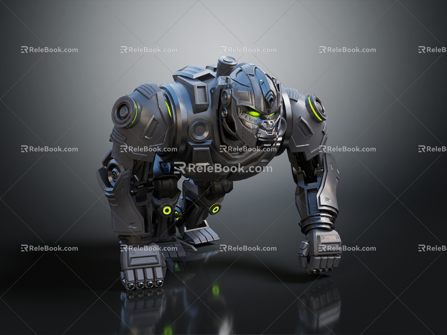 Mechanical Monster Mechanical King Kong Fighting Mechanical Chimp 3d model