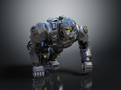 Mechanical Monster Mechanical King Kong Fighting Mechanical Chimp 3d model