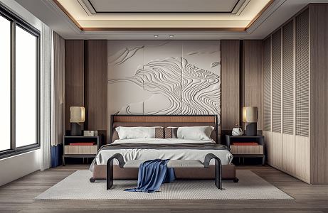 New Chinese bedroom 3d model