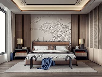 New Chinese bedroom 3d model