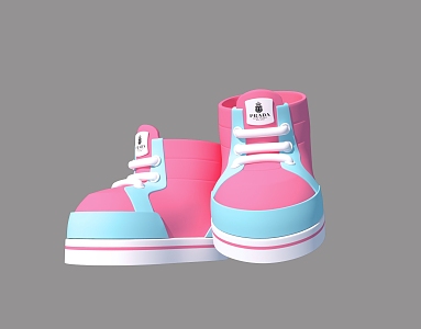 cartoon shoes 3d model