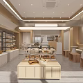 Modern Log Dessert Bakery Dessert Bakery Bread Cabinet Bread Rack 3d model