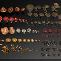 Various Types Of Colorful Mushrooms With Different Shapes And Sizes Collection