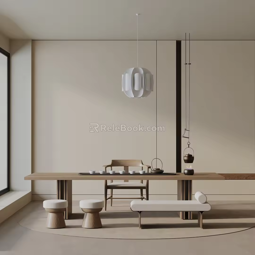 Modern table combination 3d model