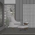 Modern single sofa 3d model