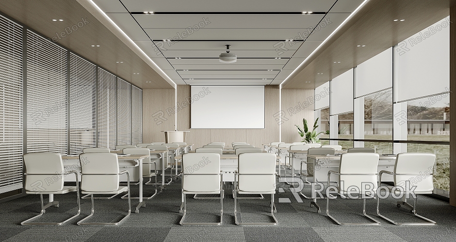 Meeting Room of Multi-function Training Room in Report Hall model