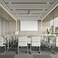 Meeting Room of Multi-function Training Room in Report Hall 3d model