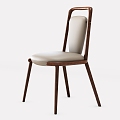 New Chinese Style Single Chair Dining Chair Book Chair 3d model