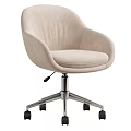 Modern Olive Green Upholstered Adjustable Swivel Desk Chair With Sturdy Rolling Wheels For Home Office