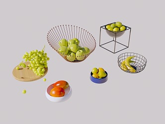 Modern Fruit Vegetables 3d model