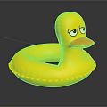 Yellow Inflatable Duck Shaped Swim Ring Water Sports Equipment For Swimming Activities