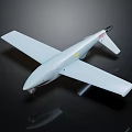 White Passenger Plane with Streamlined Body Long Wings and Landing Gear on Black Reflective Surface