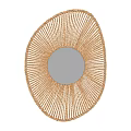 Decorative Golden Woven Frame Irregular Shape Mirror for Home Interior Decor 3d model