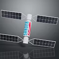 SPIDER Satellite With Solar Panels And White Structure In Space Exploration 3d model