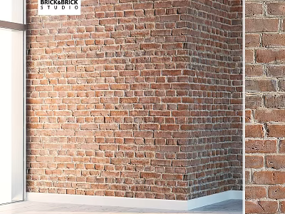 Red Brick Wall Components For Interior Structure And Texture Design 3d model