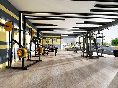 Modern Gym Community Gym 3d model