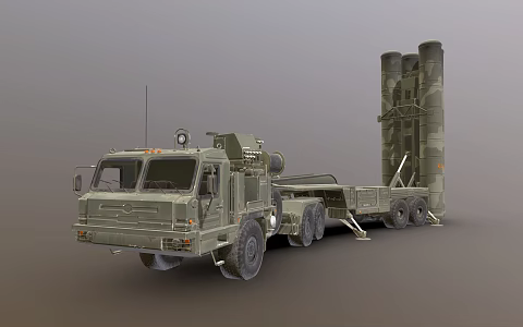 modern S400 air defense missile surface-to-air missile system 3d model