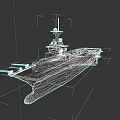 Military Aircraft Carrier As Naval Weapon With Flight Deck And Radar System