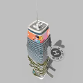 Modern Urban Skyscraper Complex With Glass Facade Spiral Structure And Green Terraces