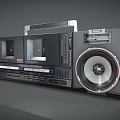 Retro radio cassette recorder 3d model
