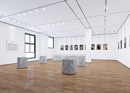 Modern Exhibition Hall 3d model