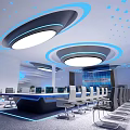 modern command center control center 3d model