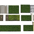 Stylish Entrance Gates With Green Hedges And Metal Wooden Wrought Iron Designs