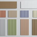 Stylish Wall Paneling With Various Colors And Textured Patterns For Interior Design 3d model