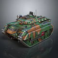 Modern Military Armored Tank With Camouflage Pattern And Turret Antenna