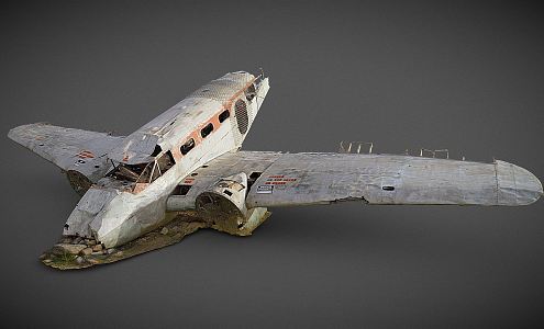 Modern Plane Crash Scan 3d model