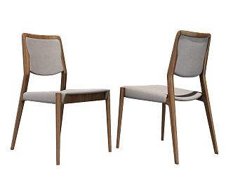 Nordic Dining Chair Dining Chair Casual Chair Single Chair 3d model