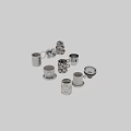 Unique Stylish Mugs With Various Ceramic Metal Designs Decorative Patterns And Coasters