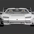 Silver Sleek Sports Car With Orange Wheels And Rear Spoiler Design