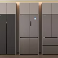 Sleek Modern Refrigerators And Freezers With Different Door Configurations In Gray For Kitchen Appliances