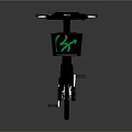 Modern Commuter Bicycle With Black And Green Color Scheme Front Basket And Stylish Wheel Decorations