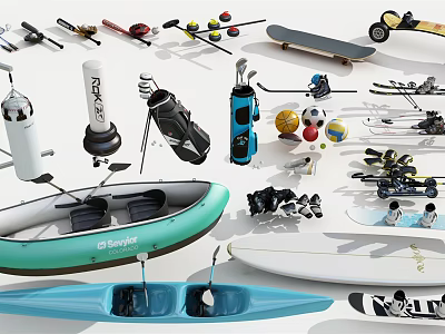 Modern Sports Equipment 3d model Modern Sports Equipment 3d model