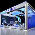 Modern Science and Technology Exhibition Technology Booth 3d model